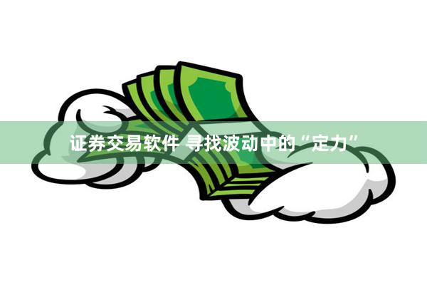 证券交易软件 寻找波动中的“定力”