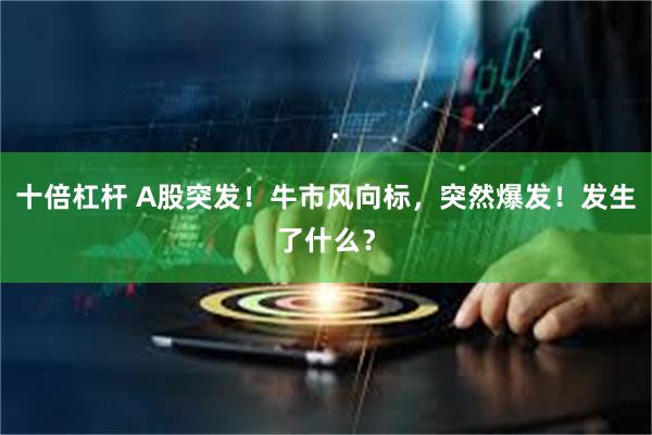 十倍杠杆 A股突发！牛市风向标，突然爆发！发生了什么？